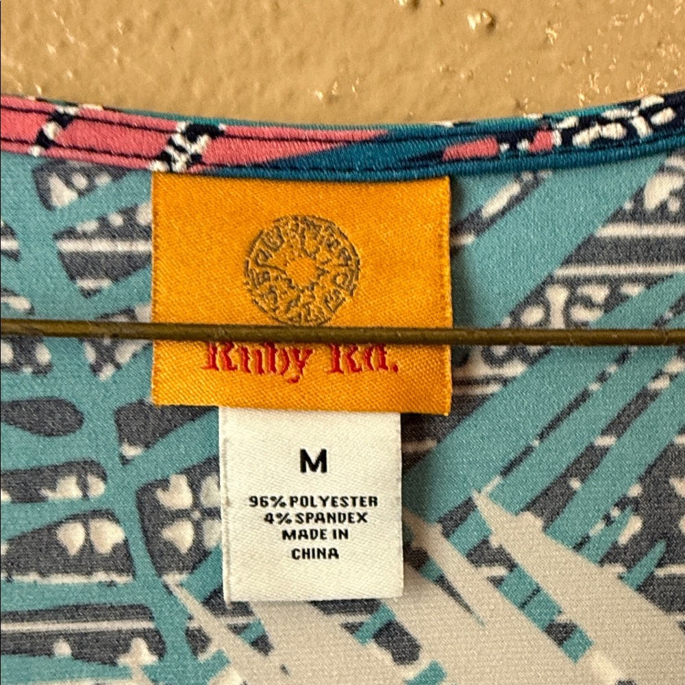 Ruby Rd. Vibrant Tropical Leaf Blouse - image 2